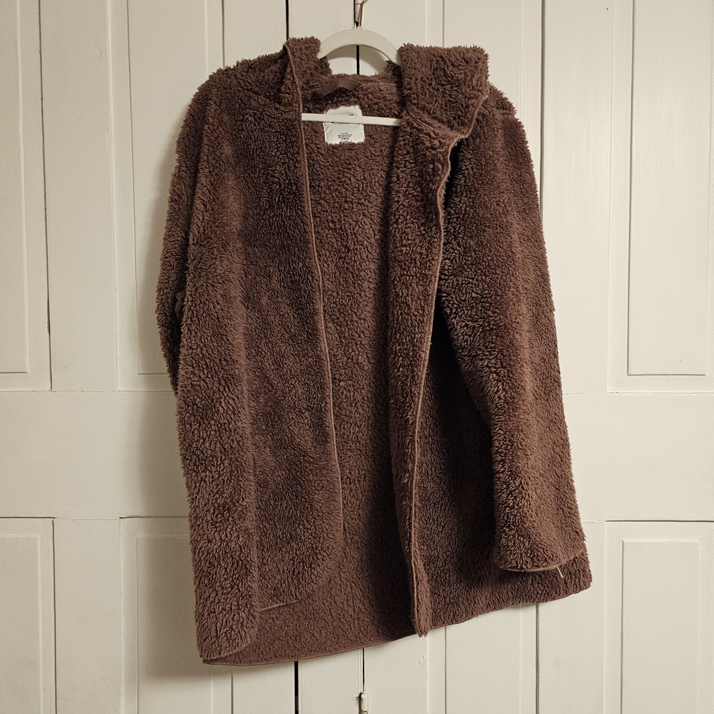 PINK Victoria's Secret Fuzzy Brown Jacket